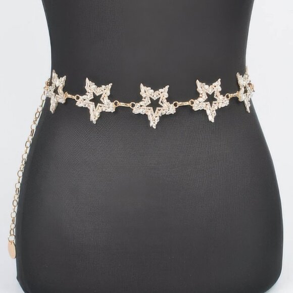 Glass Star Plus Size Chain Belt - Picture 1 of 4